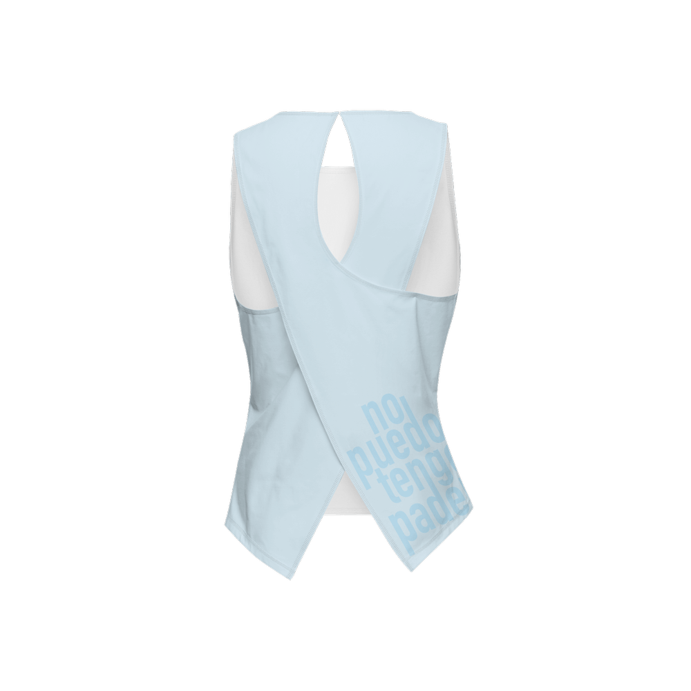 No puedo tengo padel Cross Back Sleeveless Tank - Light Blue - XTR3S