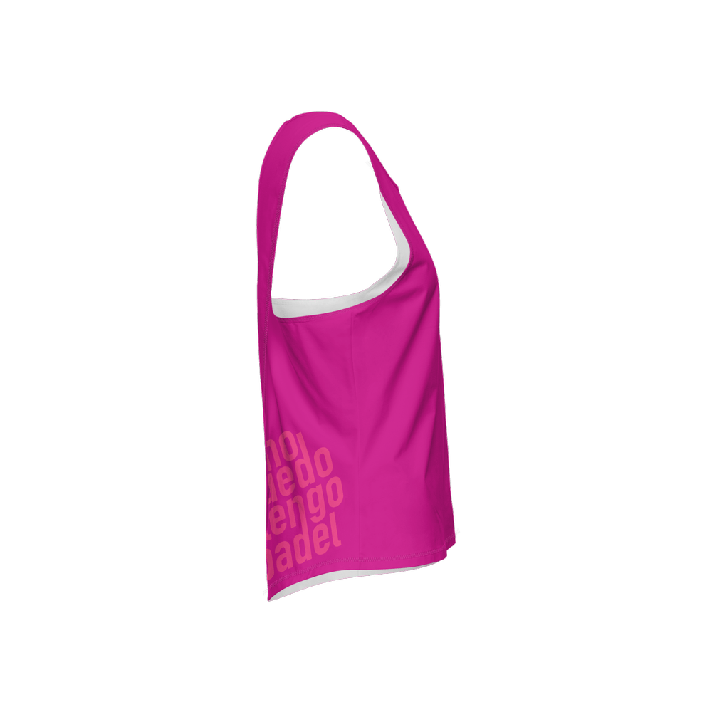 No puedo tengo padel Cross Back Sleeveless Tank - Pink - XTR3S