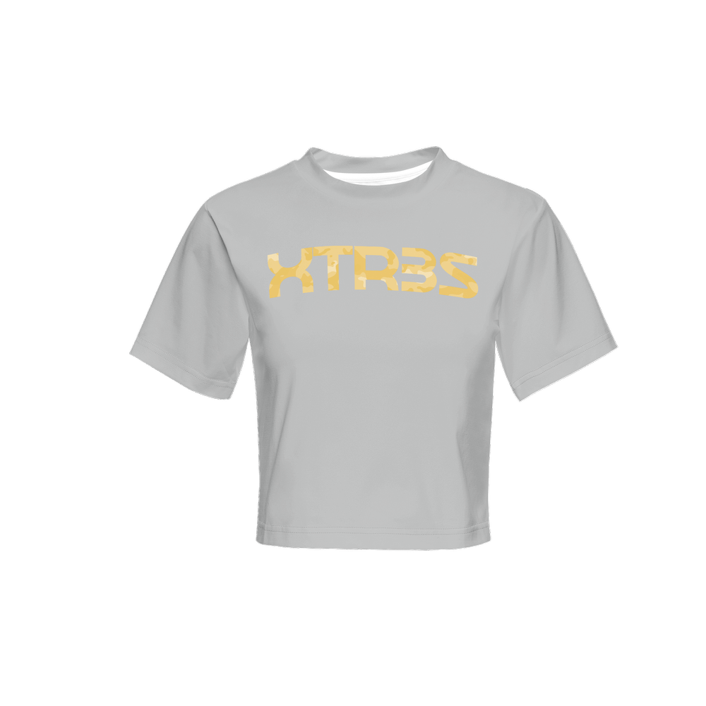 Women XTR3S Custom T Shirt - Gray/Yellow - XTR3S