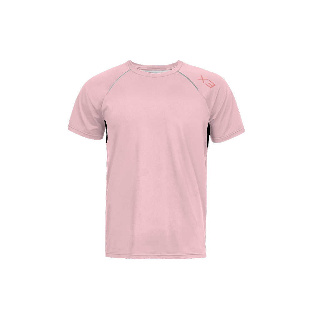 X3 Men’s 3M Active T - Shirt - Dry Fit - Pink - XTR3S