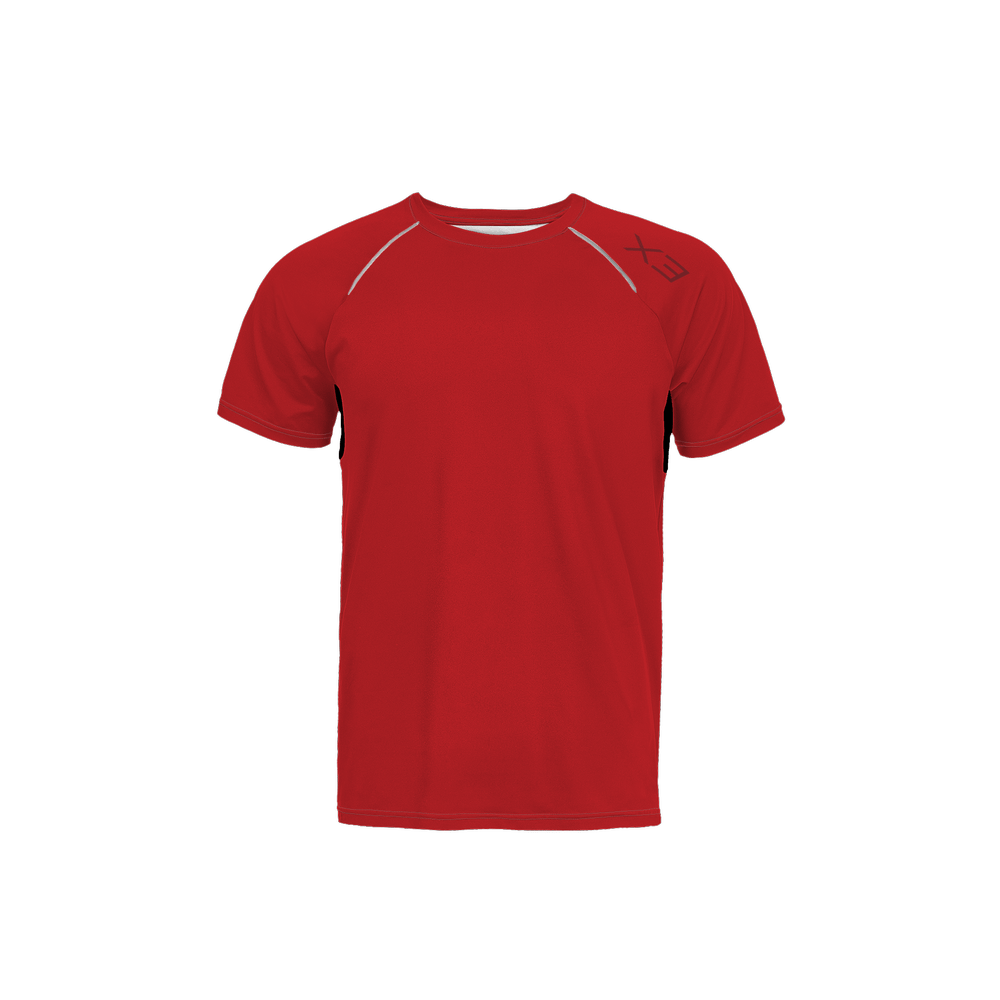 X3 Men’s 3M Active T - Shirt - Dry Fit - Red - XTR3S