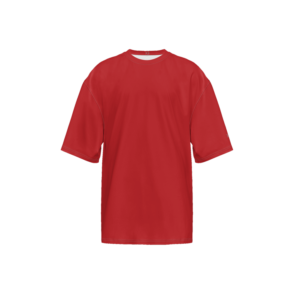 X3 Men’s Oversized Short - Sleeve T - Shirt - Red - XTR3S