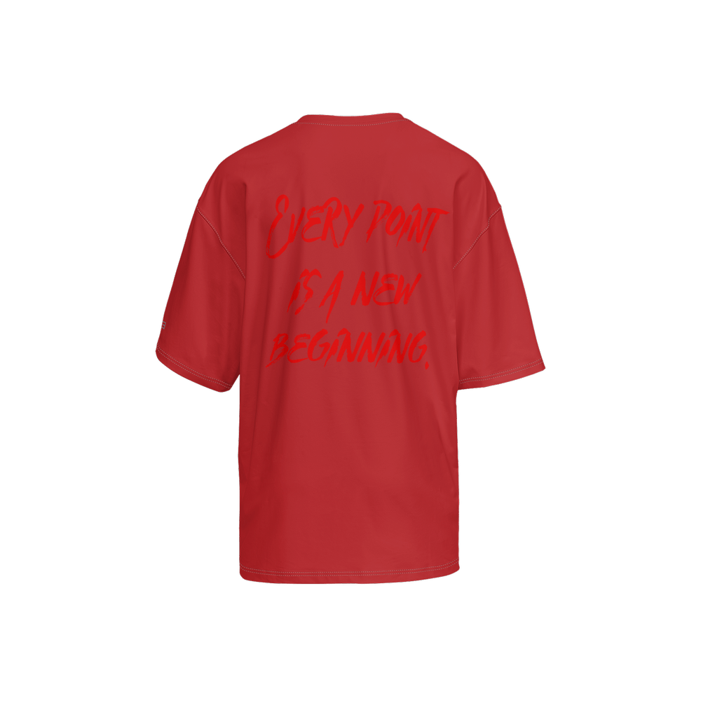 X3 Men’s Oversized Short - Sleeve T - Shirt - Red - XTR3S