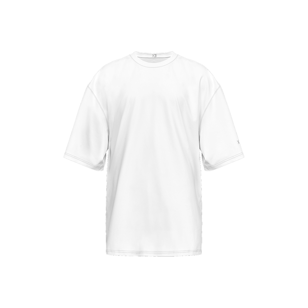 X3 Men’s Oversized Short - Sleeve T - Shirt - White - XTR3S