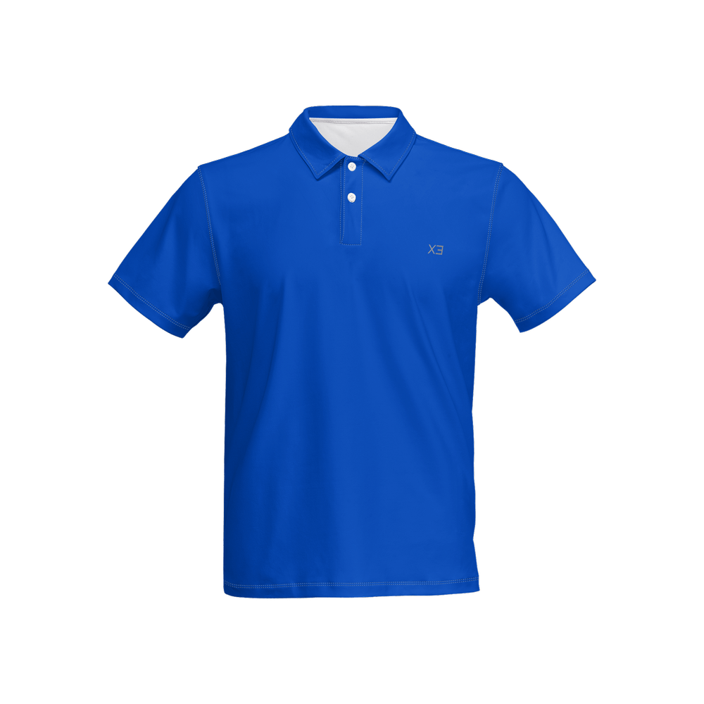 X3 Men’s Slim Fit Short - Sleeve Polo - Blue - XTR3S