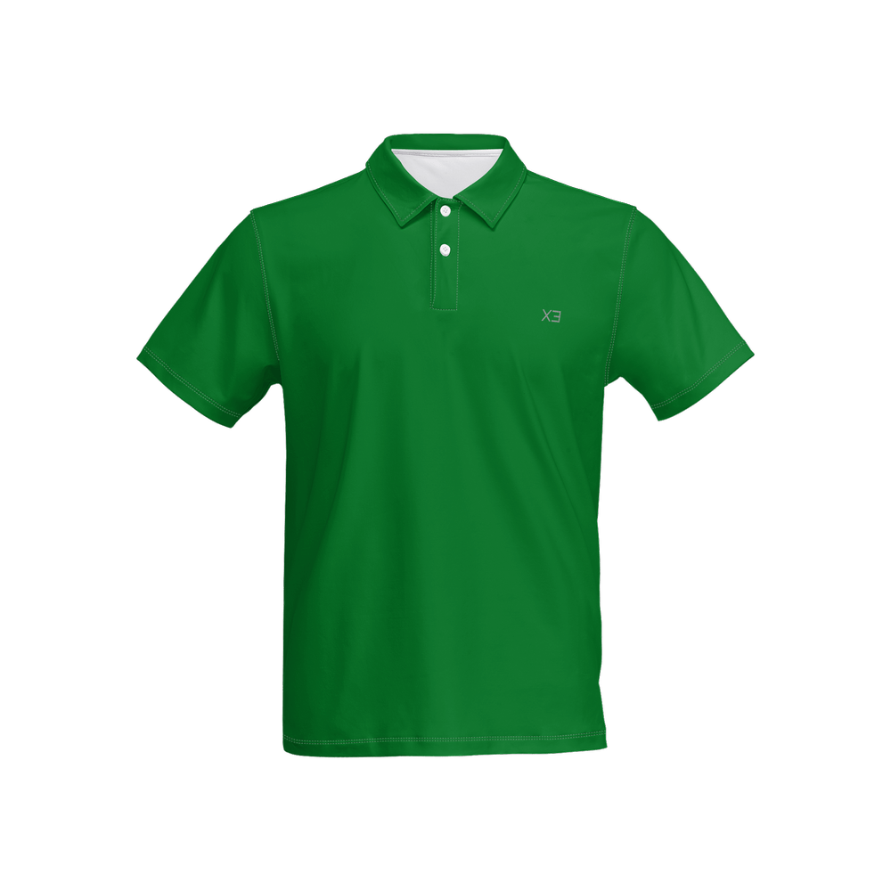 X3 Men’s Slim Fit Short - Sleeve Polo - Green - XTR3S