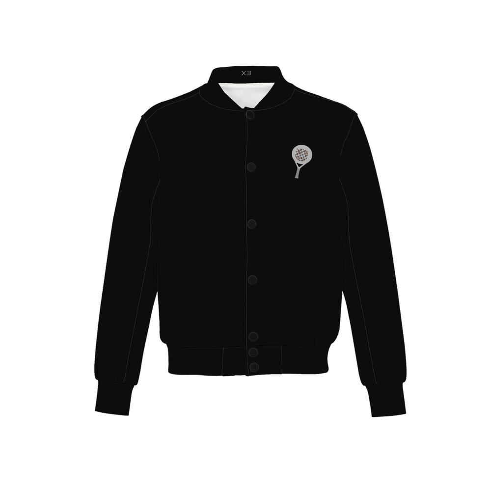 X3 Pala Men's Double Layered Bomber Sports Jacket - Black - XTR3S