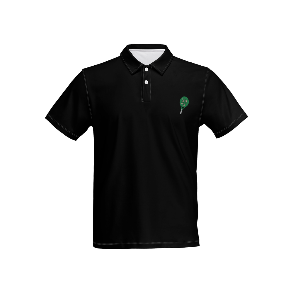 X3 Pala Men’s Slim Fit Short - Sleeve Polo - Black - XTR3S