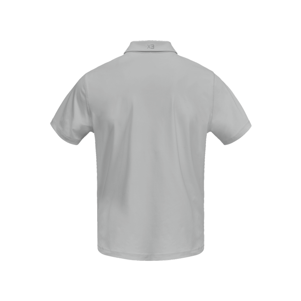 X3 Pala Men’s Slim Fit Short - Sleeve Polo - Gray - XTR3S