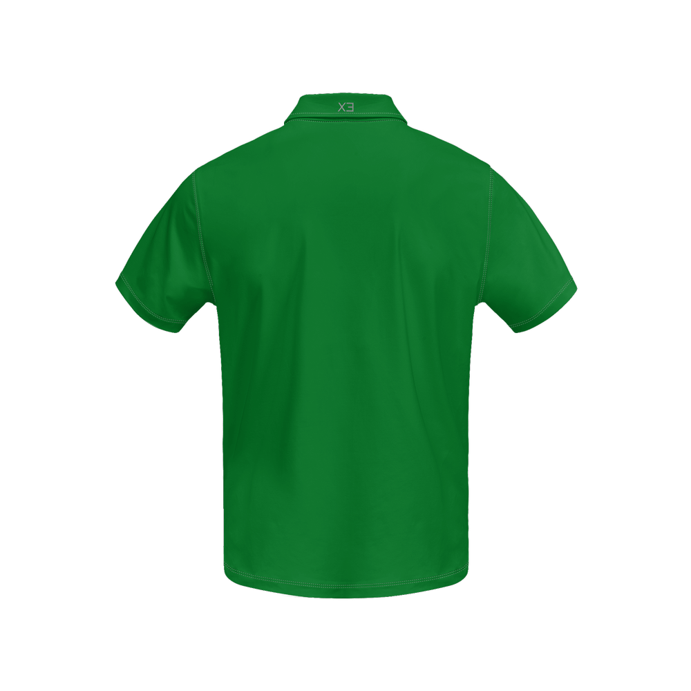 X3 Pala Men’s Slim Fit Short - Sleeve Polo - Green - XTR3S