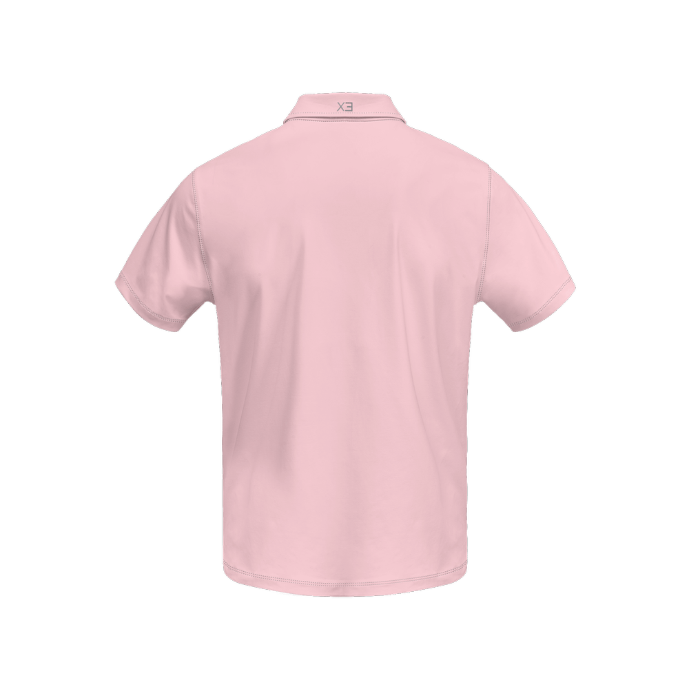 X3 Pala Men’s Slim Fit Short - Sleeve Polo - Pink - XTR3S