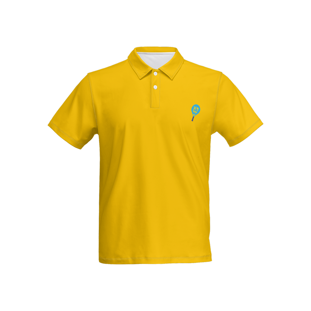 X3 Pala Men’s Slim Fit Short - Sleeve Polo - Yellow - XTR3S