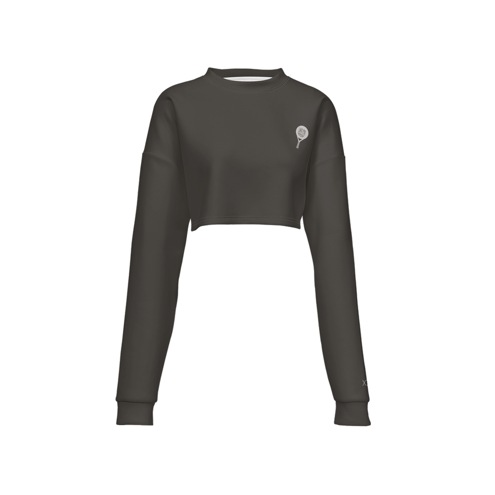 X3 Pala Women’s Cropped Crewneck Sweatshirt - Dark Grey - XTR3S