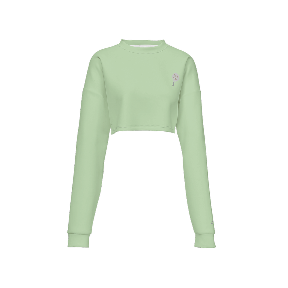 X3 Pala Women’s Cropped Crewneck Sweatshirt - Olive - XTR3S