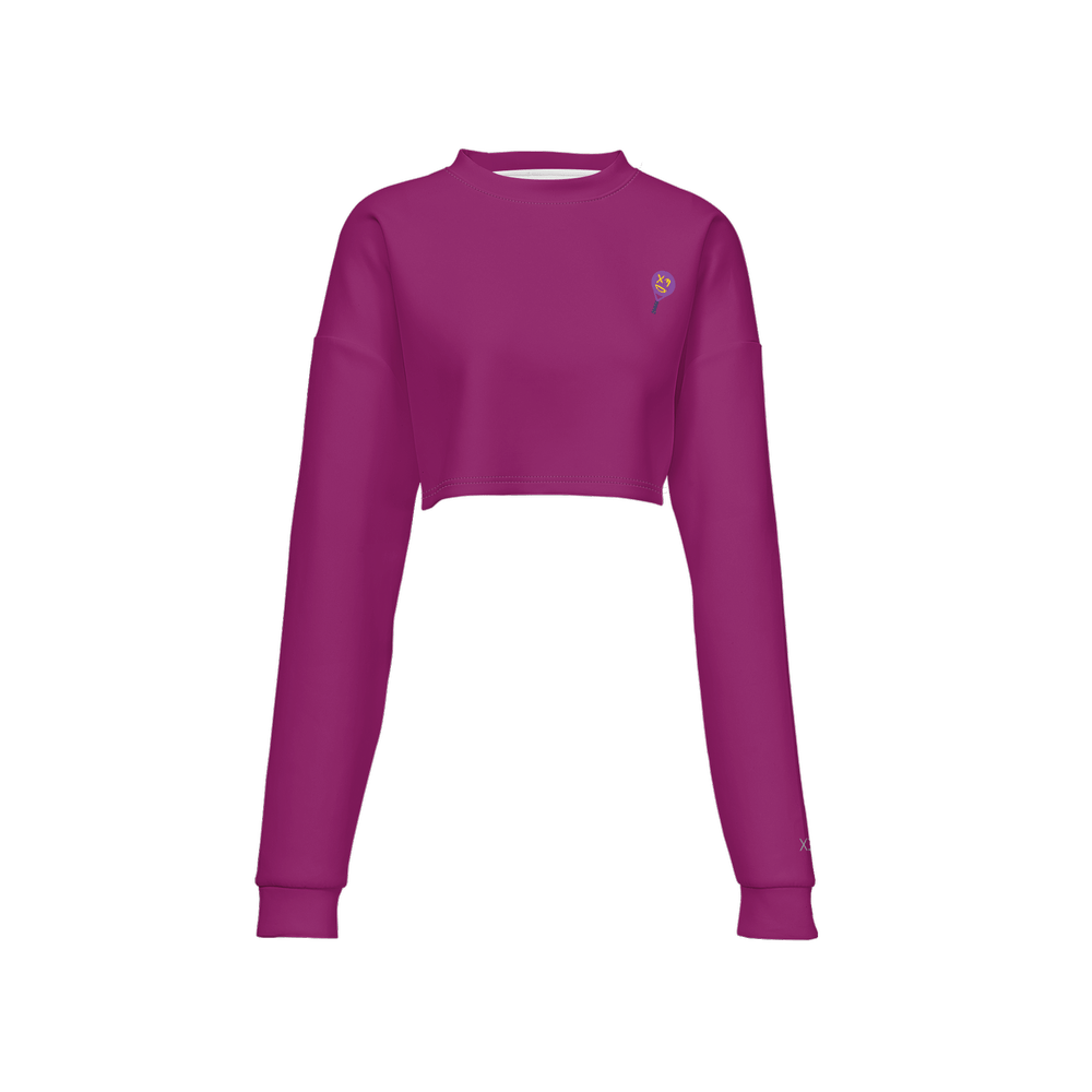 X3 Pala Women’s Cropped Crewneck Sweatshirt - Purple - XTR3S