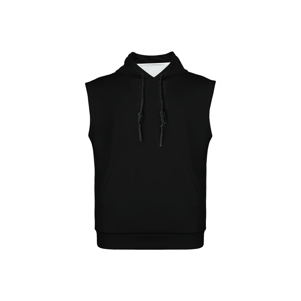 X3 Unisex Sleeveless Pullover Hoodie - Black - XTR3S