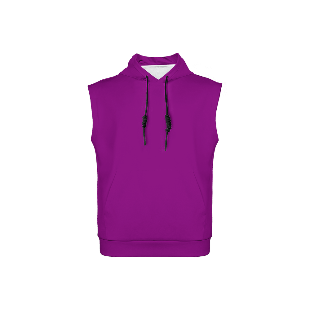 X3 Unisex Sleeveless Pullover Hoodie - Purple - XTR3S