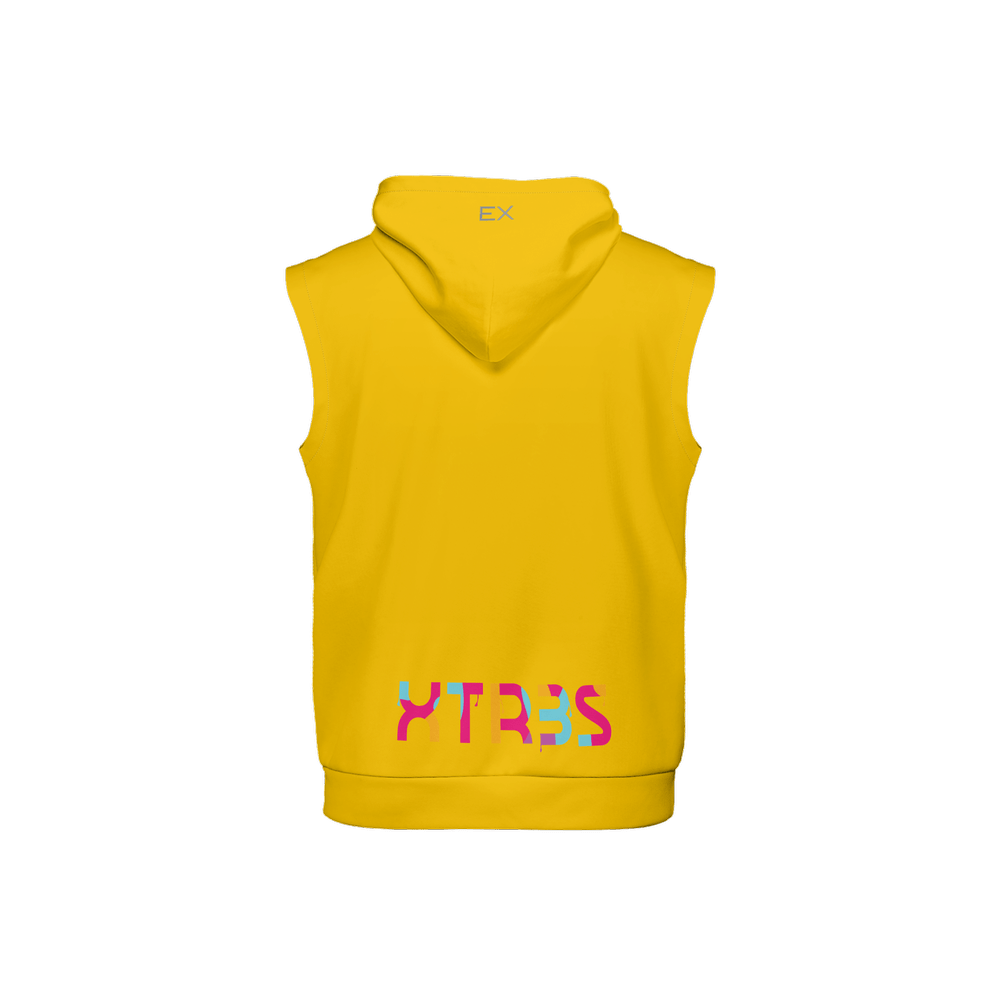 X3 Unisex Sleeveless Pullover Hoodie - Yellow - XTR3S