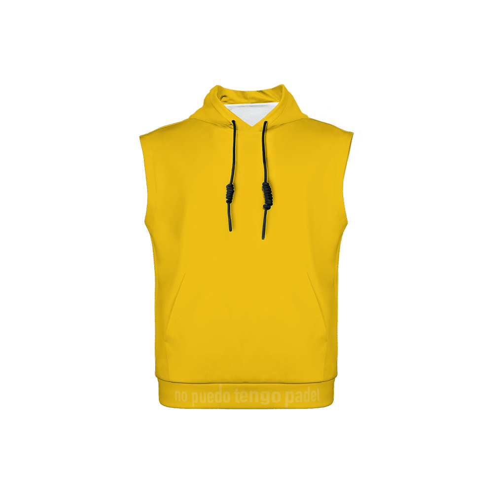 X3 Unisex Sleeveless Pullover Hoodie - Yellow - XTR3S