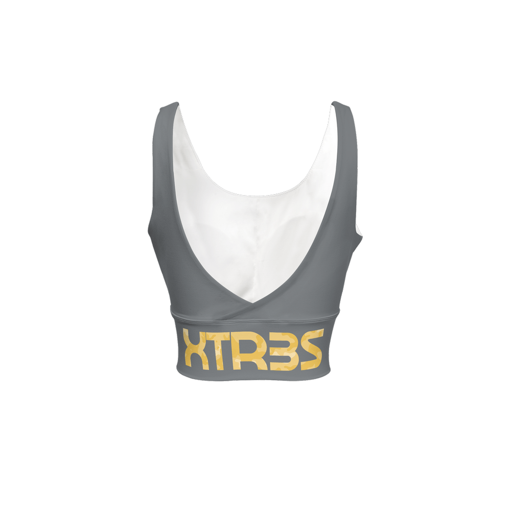 X3 Women’s Longline V - Shape - Back Sports Bra - Gray - XTR3S