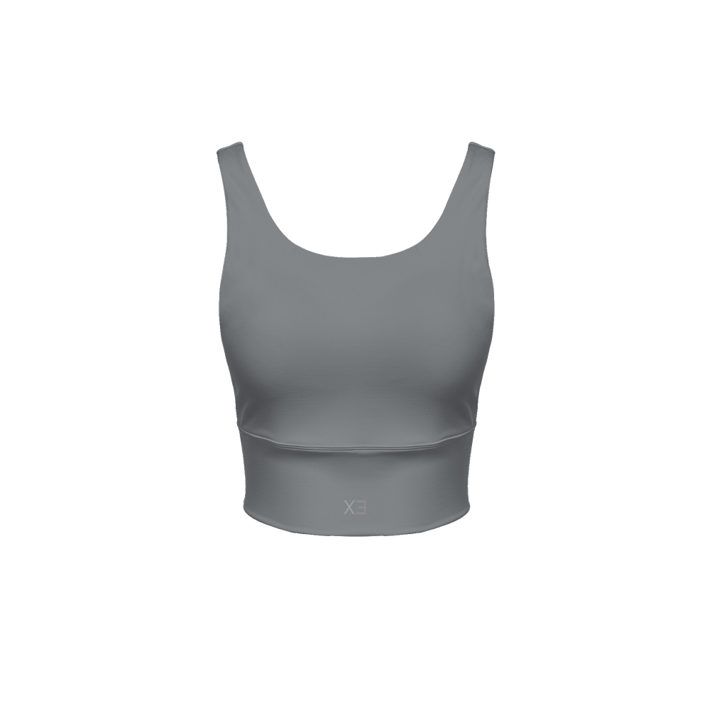 X3 Women’s Longline V - Shape - Back Sports Bra - Gray - XTR3S