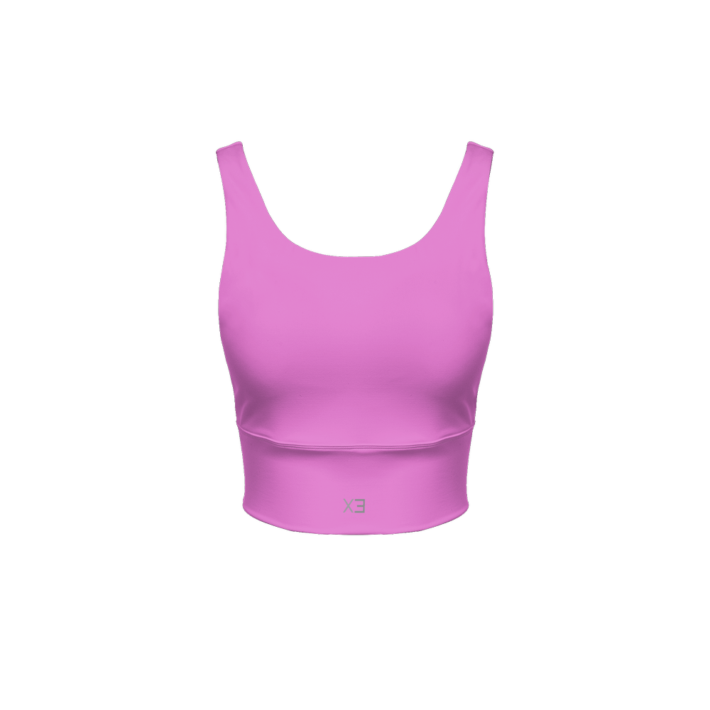 X3 Women’s Longline V - Shape - Back Sports Bra - Pink - XTR3S