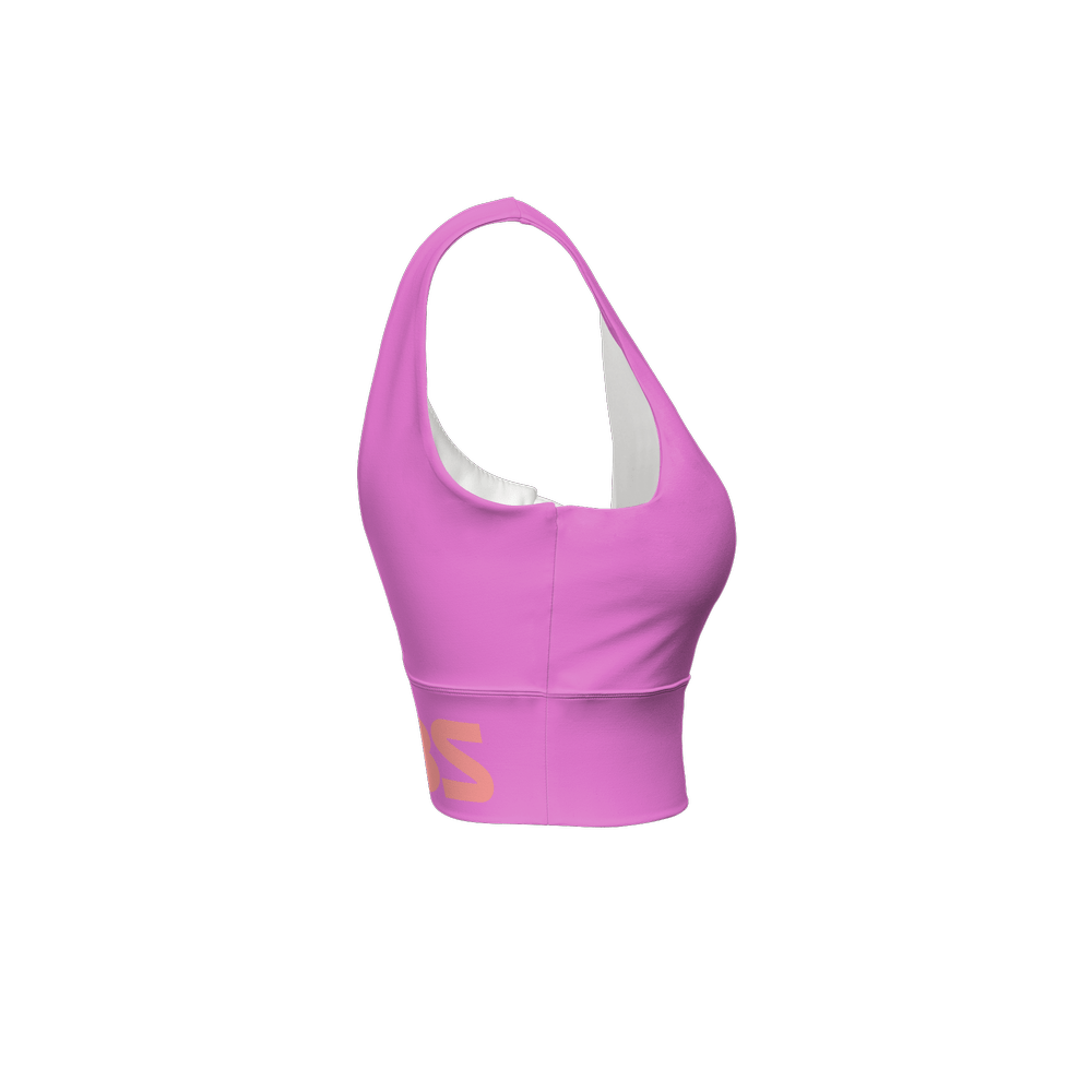 X3 Women’s Longline V - Shape - Back Sports Bra - Pink - XTR3S