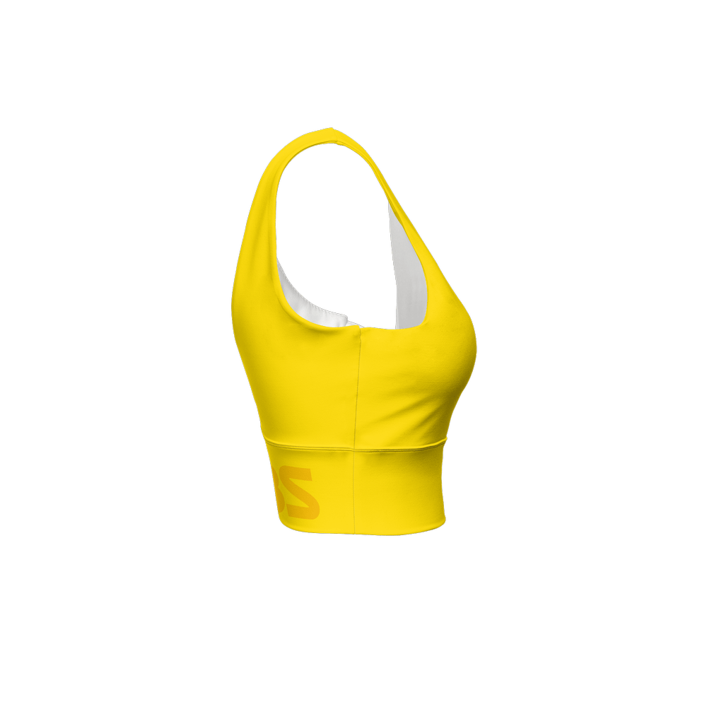 X3 Women’s Longline V - Shape - Back Sports Bra - Yellow - XTR3S