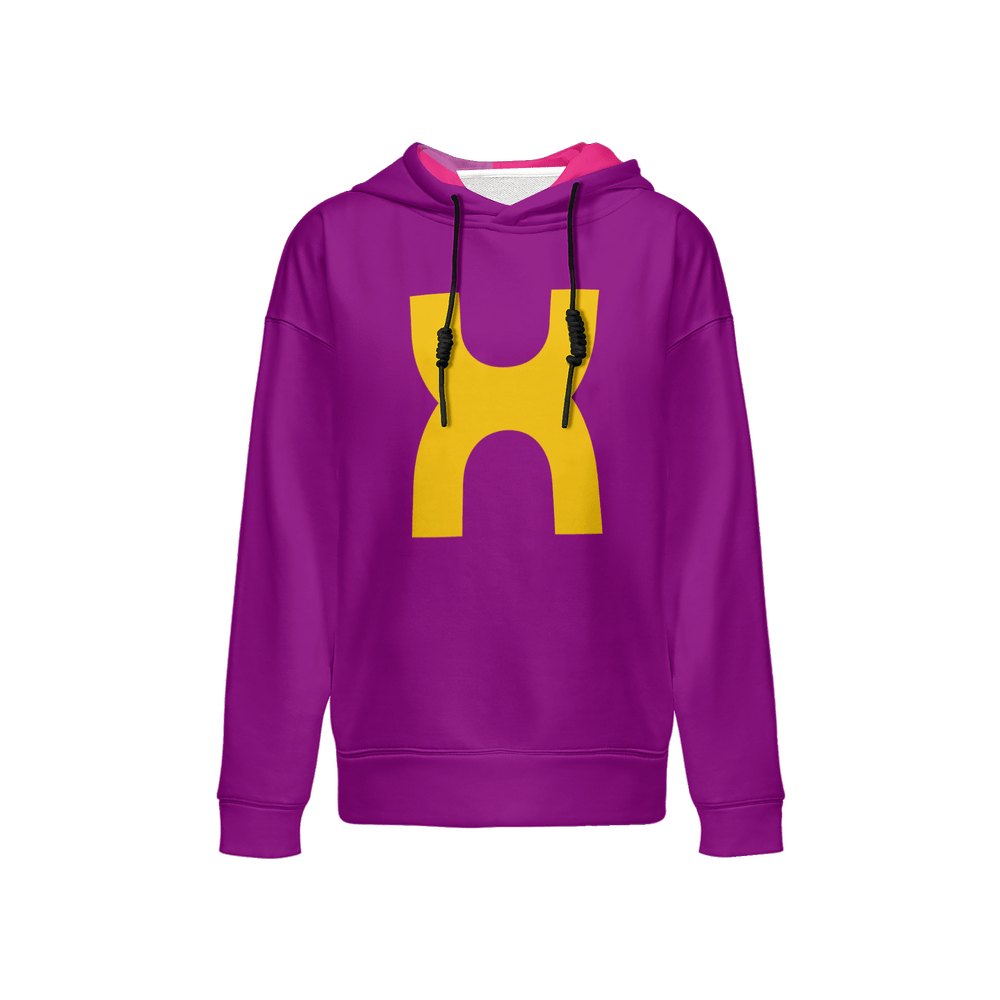 X3 Women’s Relaxed Fit Hoodie - Purple/Yellow - XTR3S