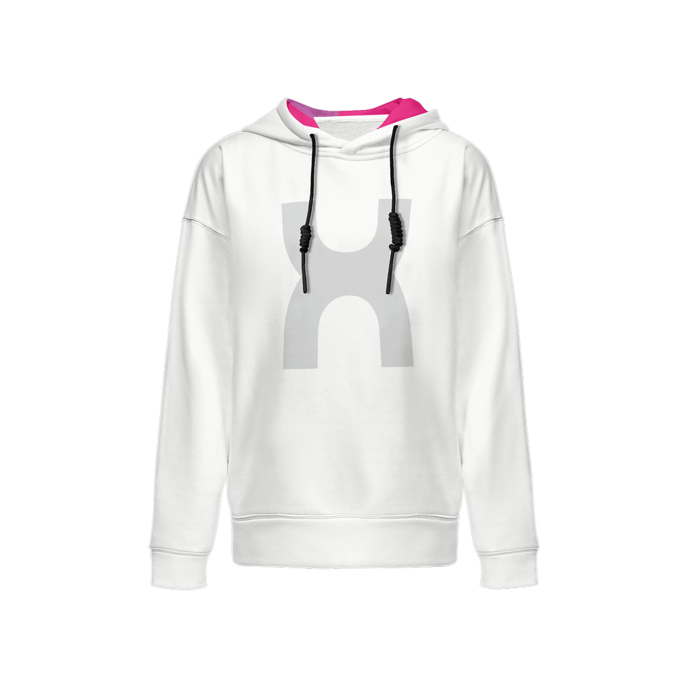 X3 Women’s Relaxed Fit Hoodie - White/Gray - XTR3S