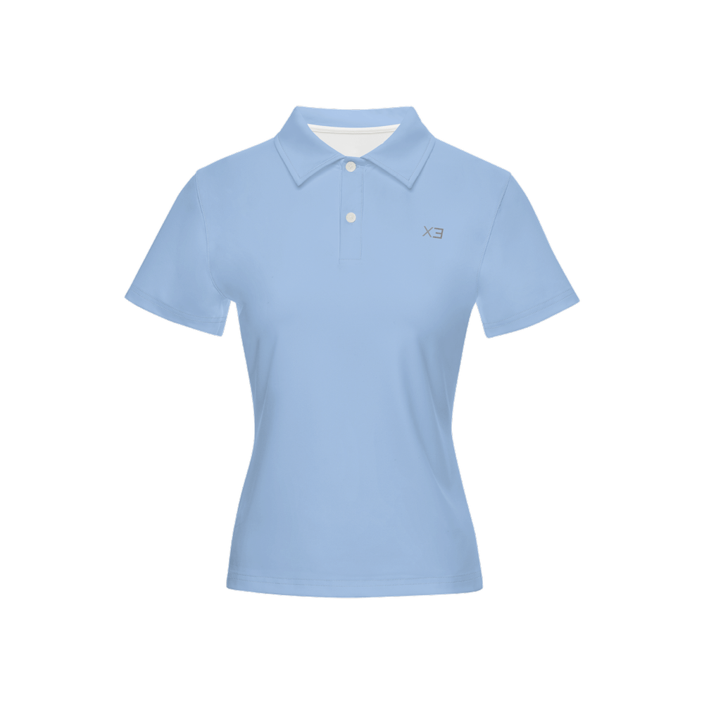 X3 Women’s Slim Fit Short - Sleeve Polo - Blue - XTR3S