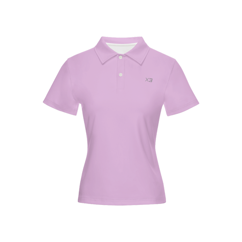 X3 Women’s Slim Fit Short - Sleeve Polo - Purple - XTR3S