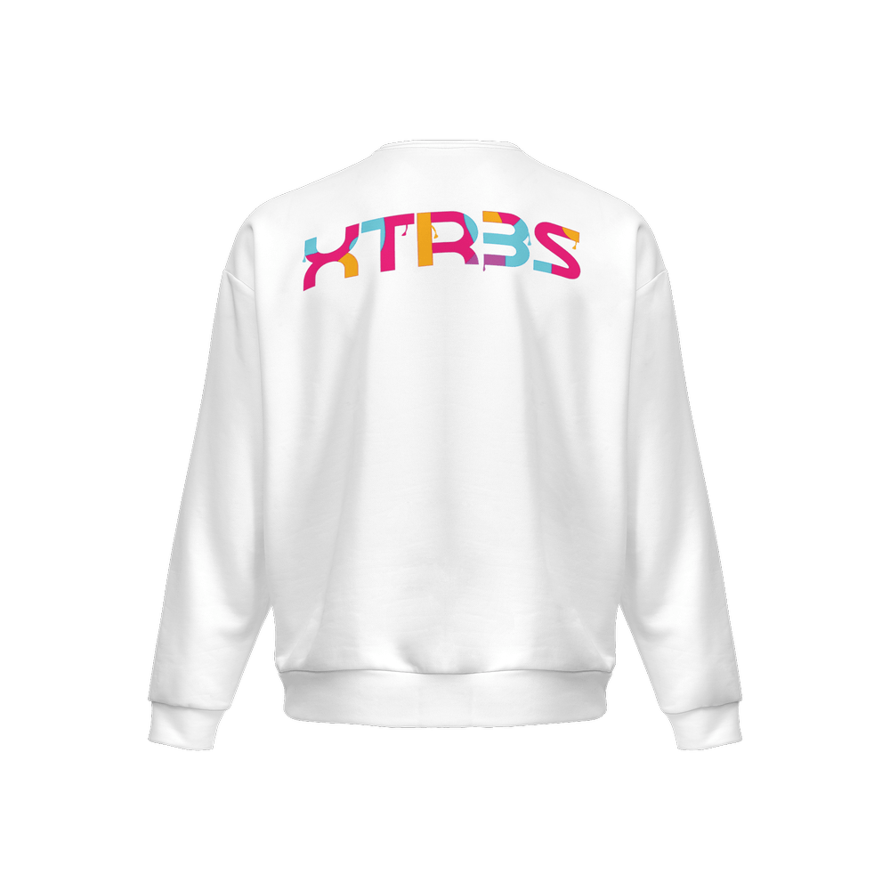 XTR3S Men’s Relaxed Fit Sweatshirt - White - XTR3S