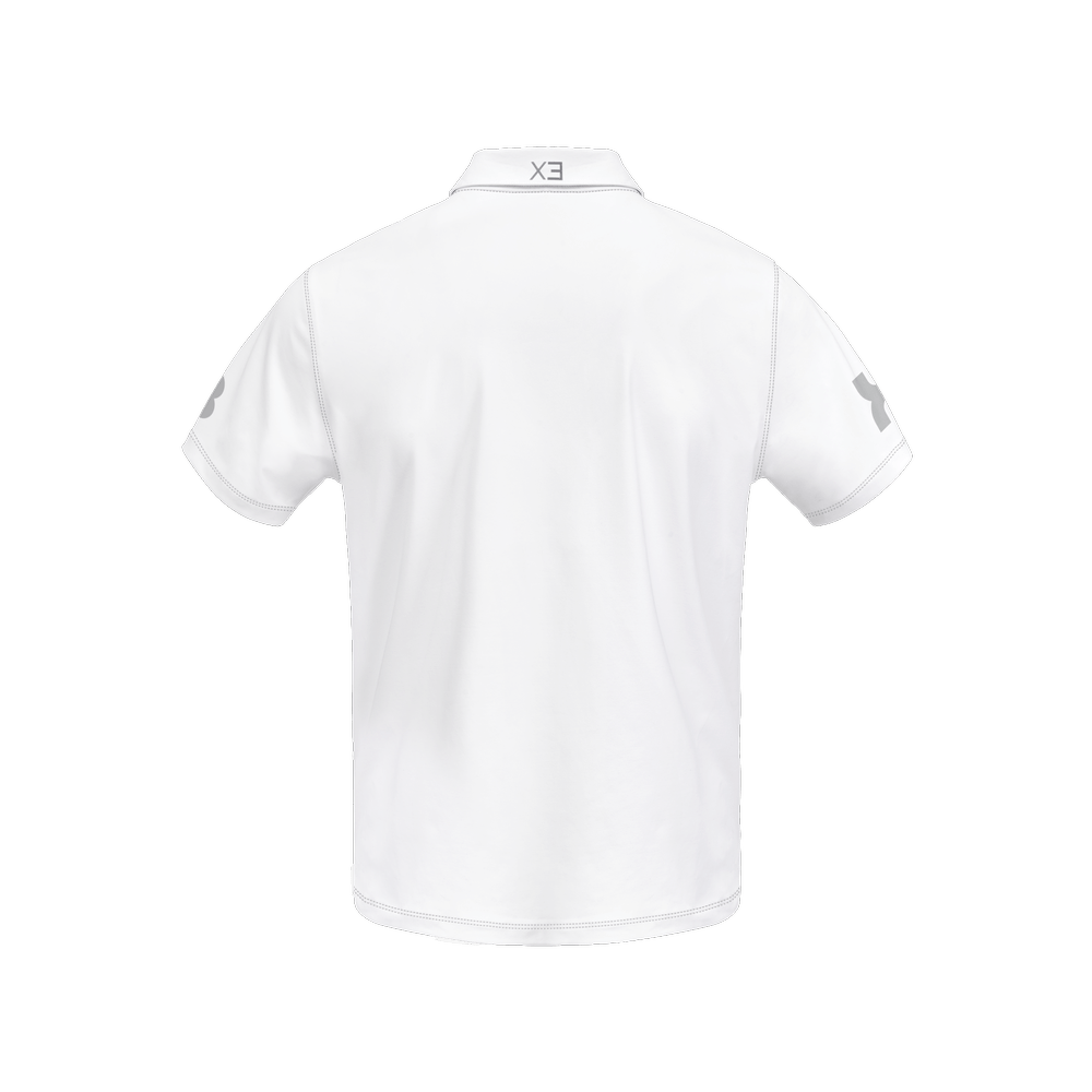 XTR3S Slim Fit Short - Sleeve Polo Shirt - White - XTR3S