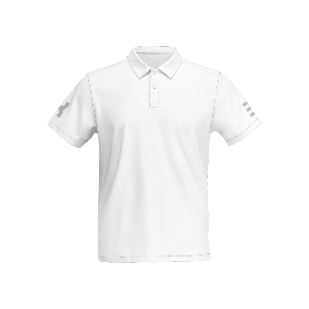 XTR3S Slim Fit Short - Sleeve Polo Shirt - White - XTR3S