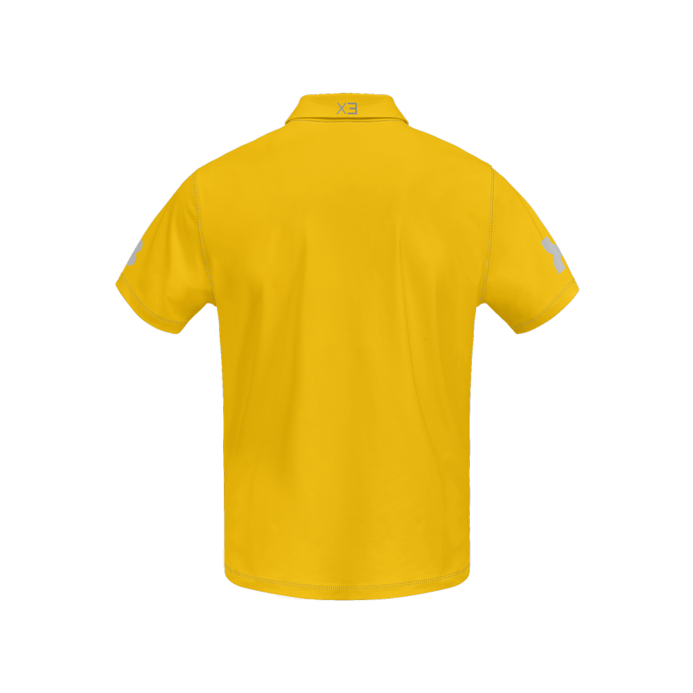 XTR3S Slim Fit Short - Sleeve Polo Shirt - Yellow - XTR3S