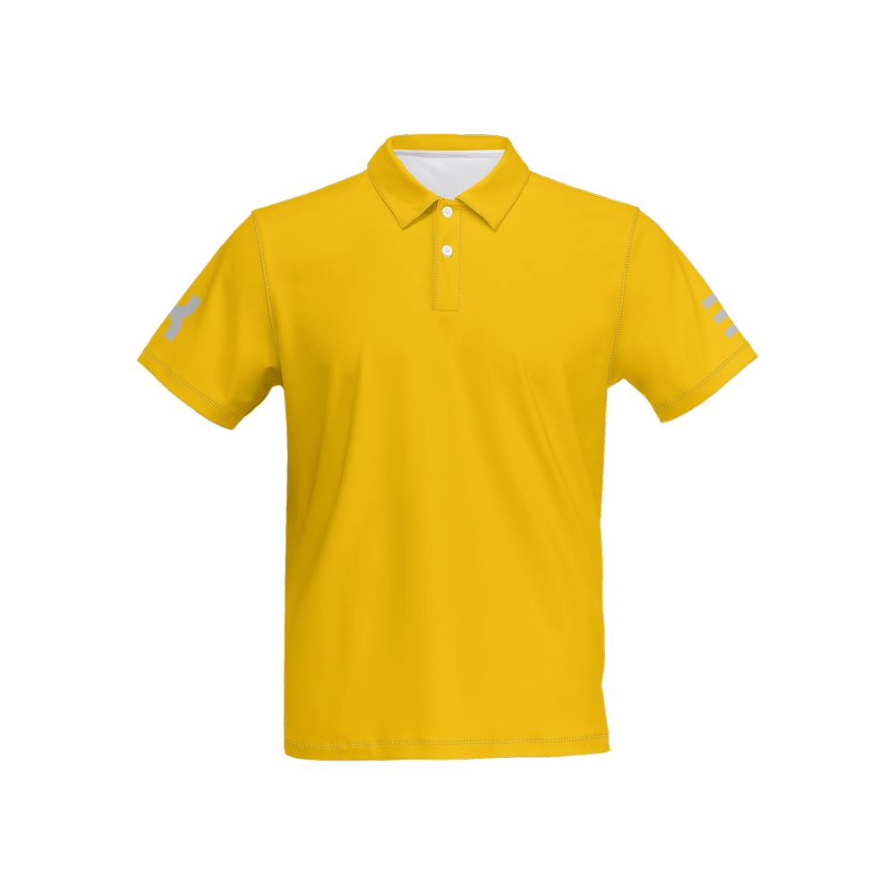 XTR3S Slim Fit Short - Sleeve Polo Shirt - Yellow - XTR3S