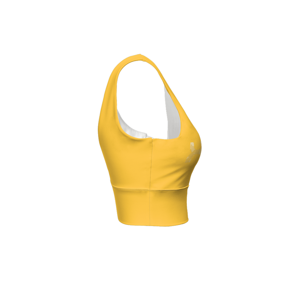 XTR3s Women’s Longline V - Shape - Back Sports Bra - Yellow - XTR3S