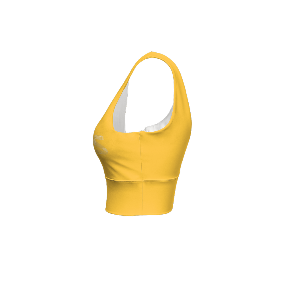 XTR3s Women’s Longline V - Shape - Back Sports Bra - Yellow - XTR3S